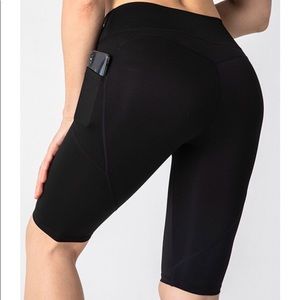HIGH WAIST POCKET STRETCH SPORTS BIKER SHORTS